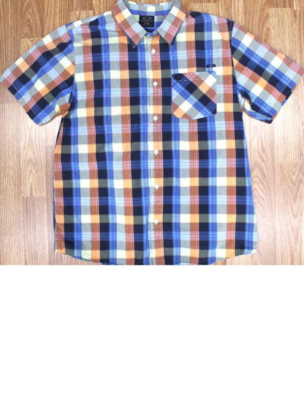 OAKLEY REGULAR FIT 100% COTTON SHIRT PLAID Sz MEDIUM, M